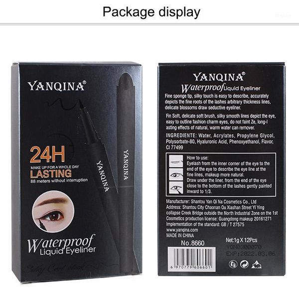 

eyeliner liquid pen quick fast dry waterproof hard head makeup cosmetics beauty 881