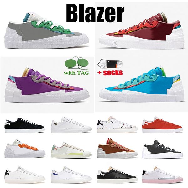 

2021 kaws x blazers low 77 designer shoes mens womens sports neptune blue purple dusk team red magma orange iron grey black british tan trai
