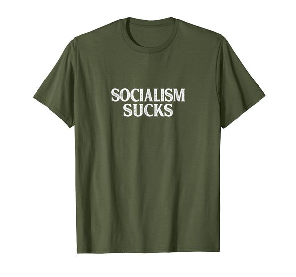 

socialism sucks t-shirt, White;black