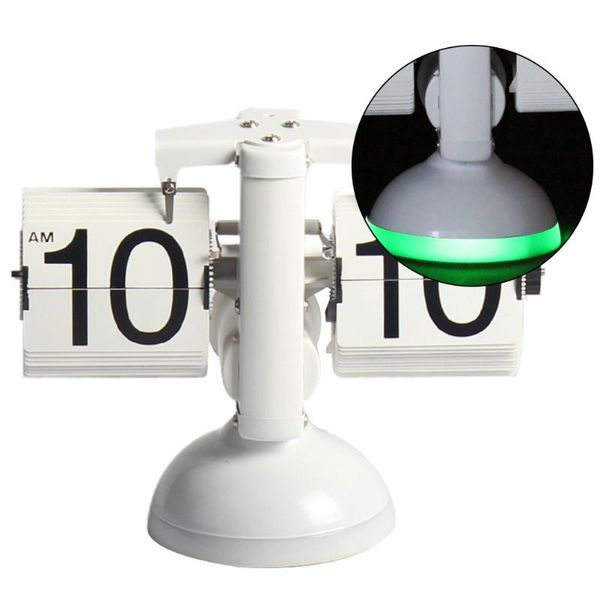 

wall clocks balance clock voice control light turning page simple living room decor (random color light)