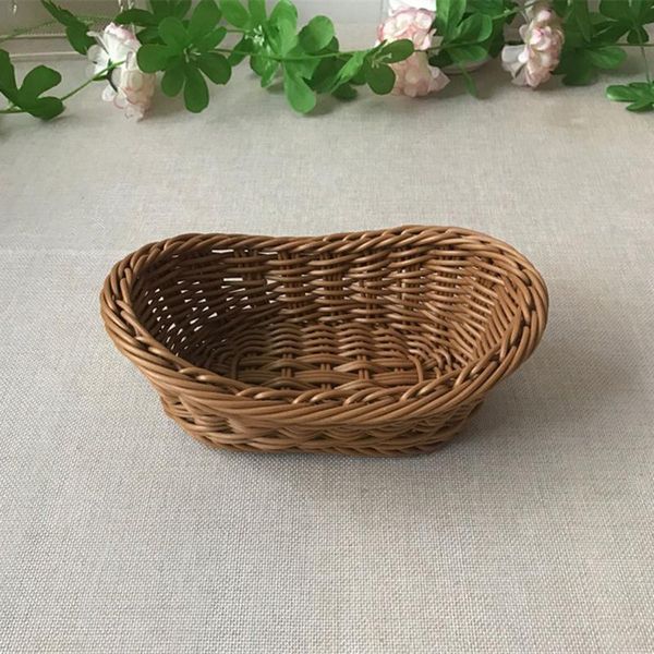 

oval curved rattan wicker woven serving baskets for bread fruit vegetables restaurant tabledisplay canq889 storage