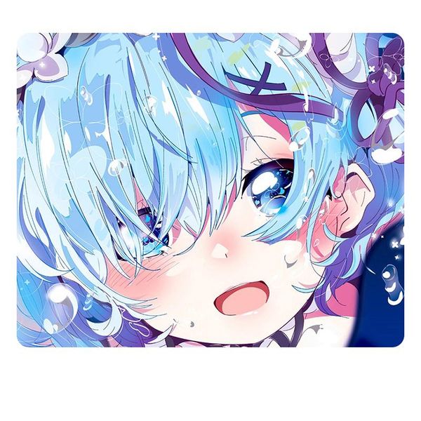 

mouse pads & wrist rests rem re zero short hair girl blue eyes durable anime pad computer gaming gamer mat color