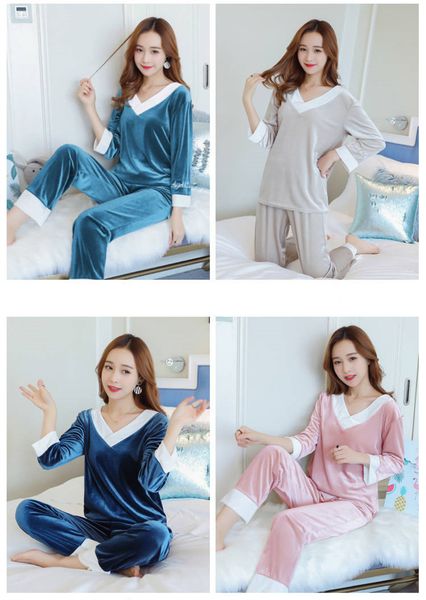 

2021winter warm pajamas set for women sleep set velvet homewear warm pijama women pyjama set animal female sleepwear, Black;red