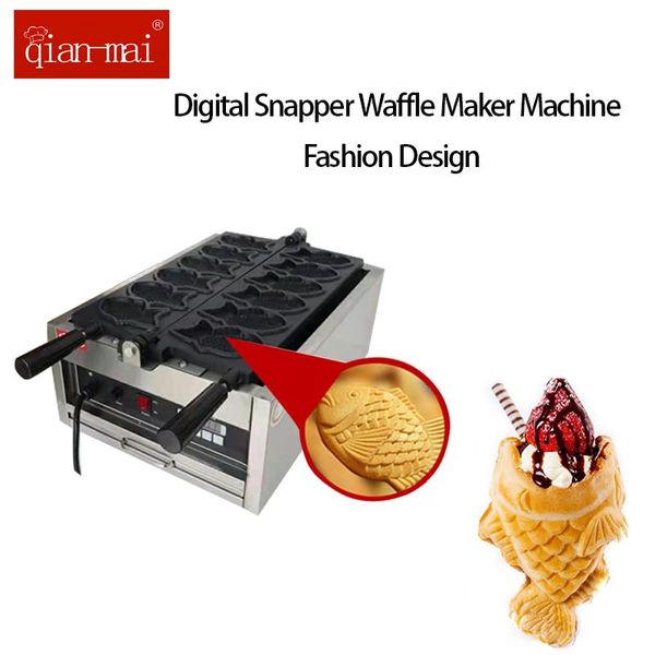 

electric 6pcs snapper fish waffle maker machine bread makers