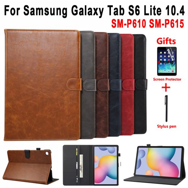 Custodia in pelle premium per Samsung Galaxy Tab S6 Lite 10.4 SM-P610 SM-P615 P610 P615 Smart Cover Funda per Samsung Tab S6 Lite