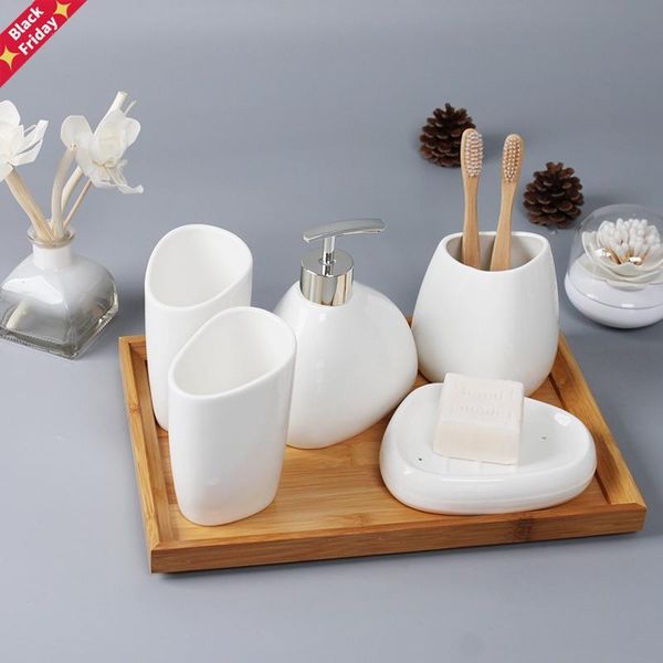 

arrival six-piece set ceramics bathroom accessories soap dispenser/toothbrush holder/tumbler/soap dish products bath accessory