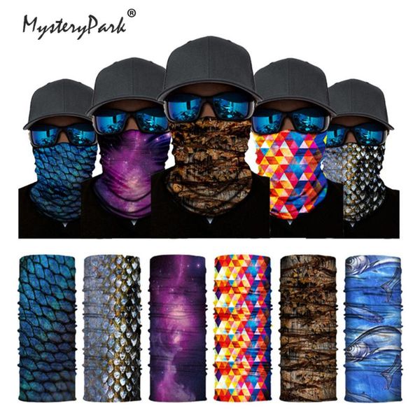 

cycling caps & masks mysterypark sport facial bandana neck gaiter handkerchief face hiking mask bandanas headband ski balaclava scarf, Black