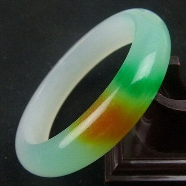 

bangle 57mm-63mm genuine asia natural grade a jade jadeite three-color bracelet, Black
