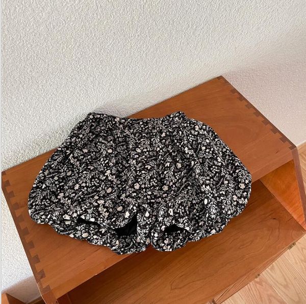 

shorts 2021 style girls printed summer cotton fashion kids 1-7 years yu98, Black