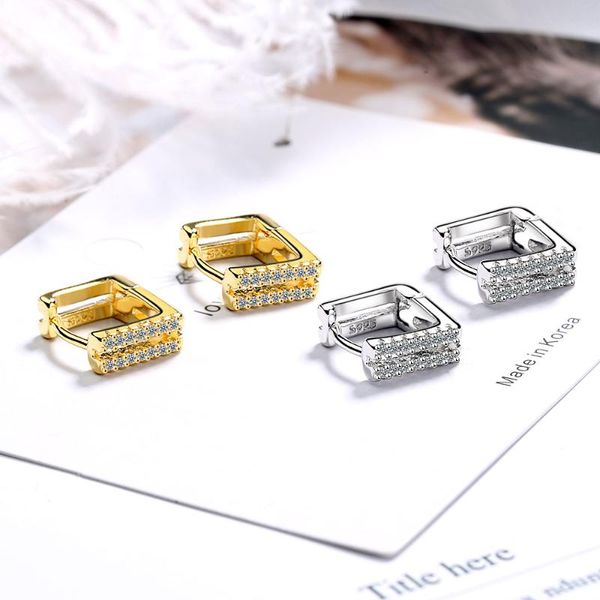 

hoop & huggie kisslove gold earrings luxury crystal earring for women korea japan fashion party jewelry oorbellen, Golden;silver
