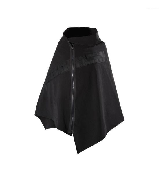 

men's trench coats pt-cape-1 poncho techwear ninjagear darkwear outdoor, Tan;black