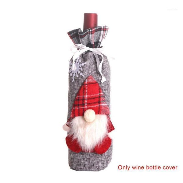

christmas decorations wine bottle bag santa claus cover champagne for home party table decorations1
