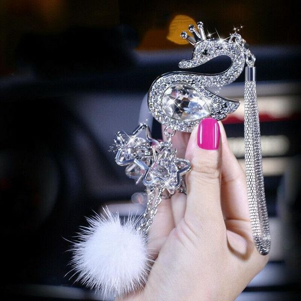 

interior decorations 25cm car pendant ball decor hanging ornament plush rhinestone collection