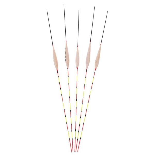 

fishing accessories 5 pcs float night luminuous tackle glow stick wood with lead