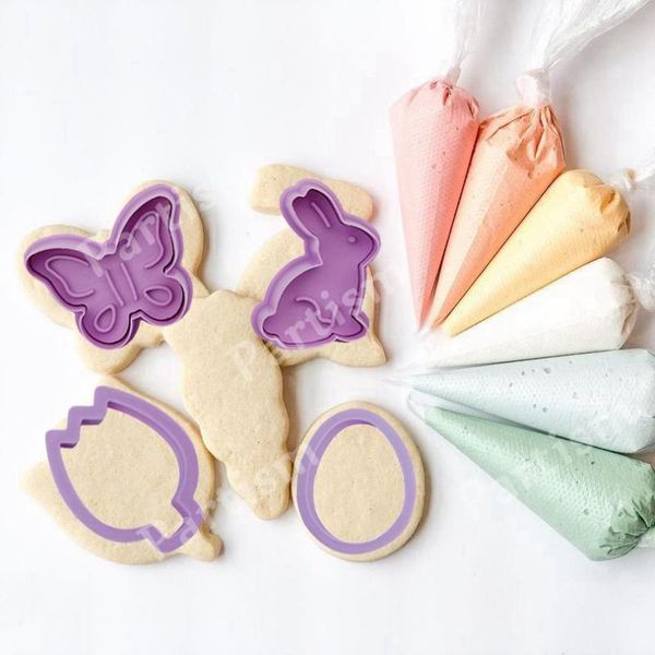 

baking moulds 1pack diy molds easter cookies plastic bag cartoon animal biscuit cutter tools for party cupcake needs