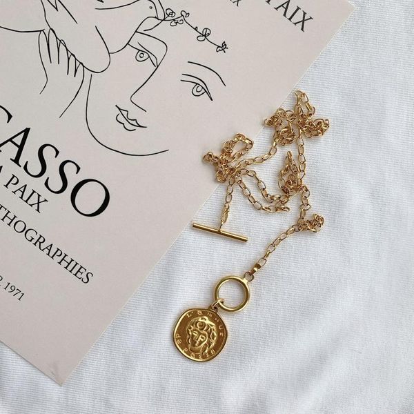 

chains the ancient greek myth gold-plated necklace silver restoring ways contracted joker 2021 ins summer wind