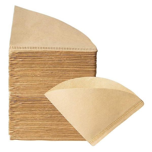 

coffee filters pour over filter paper,300pcs natural wood color for maker disposable drip paper