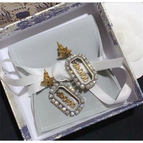 

new style pearl star set brilliant diamonds earrings jewel, Silver