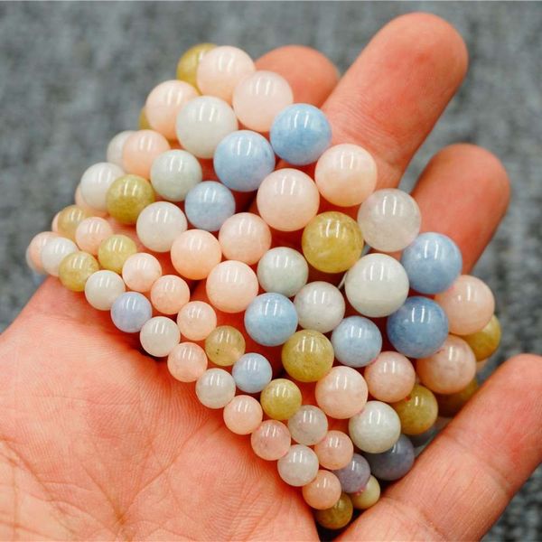

,bracelet morgan stone bracelet small fresh ice transparent candy crystal chalcedony fashion single circle round bead bracelet, Golden;silver