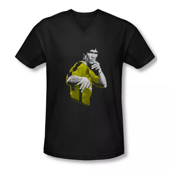 

bruce lee suit of death v neck t-shirt sizes- s-2x new, White;black