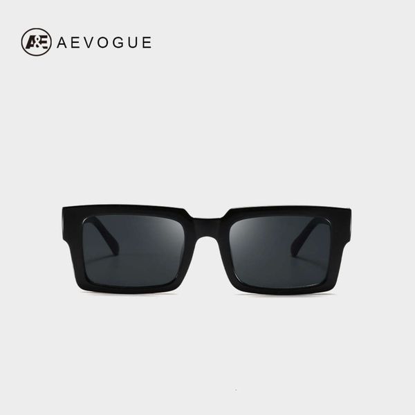 

aevogue women rectangle frame transparent brand designer retro sunglasses square uv400 ae0664, Black