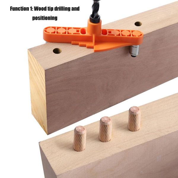

professional hand tool sets 6/8/10mm vertical pocket hole doweling jig woodworking locator self centering drill guide puncher with center sc