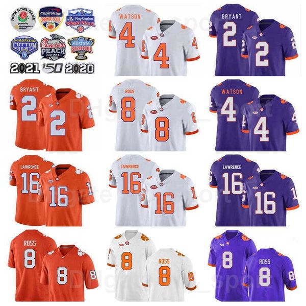 

ncaa college football clemson tigers 4 deshaun watson jersey 16 trevor lawrence 2 kelly bryant 23 lyn-j dixon 8 justyn ross 6 deandre, Black