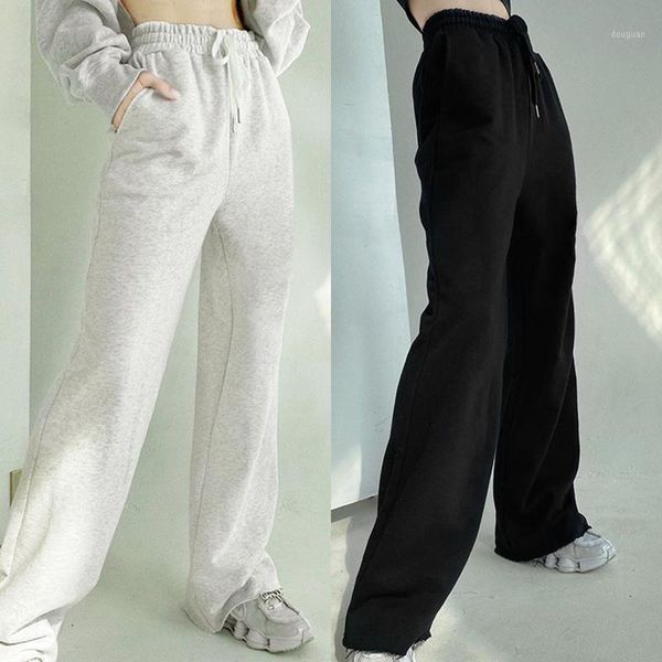 

high waist pants streetwear harajuku women wide leg trousers korean women's & capris, Black;white