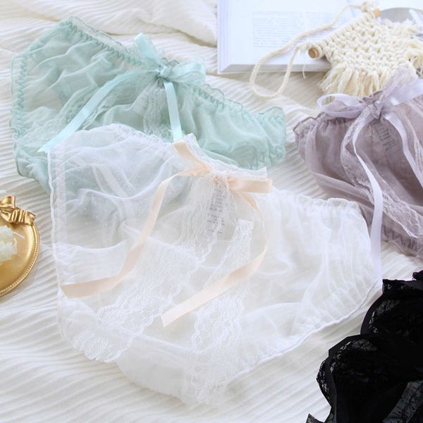 

lingerie girl middle waist women's soft lace girl's underwear l213, Black;pink