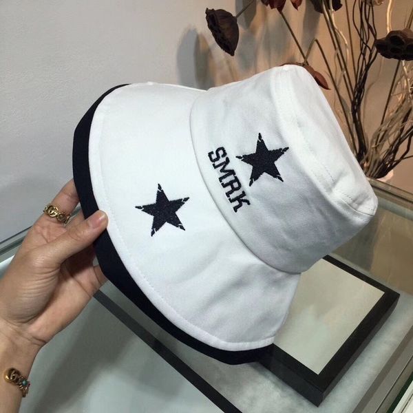 

new embroidered five pointed star fisherman's hat, Blue;gray