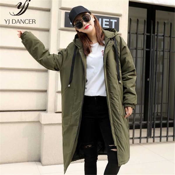 

women's down & parkas cotton clothing female long section hooded bf coat winter thickening plus warm couple clothes tide h00873 184y, Black