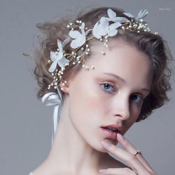 

women's bridal hair accessories trend forest series handmade flower headwear sombreros de novia copricapo da sposa1