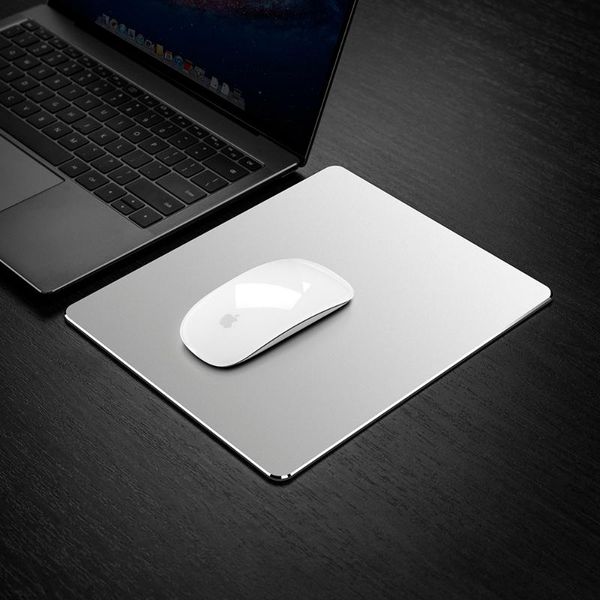 

mouse pads & wrist rests metal aluminum pad mat hard smooth magic thin mousead double side waterproof fast and accurate control for office h