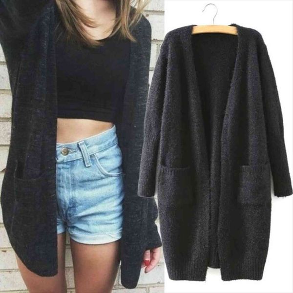 

women oversized loose knitted womens sweater batwing sleeve cardigan outwear, White;black