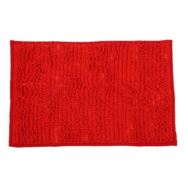 

bath mats soft shaggy non-slip absorbent mat shower 40 x 60cm (red)