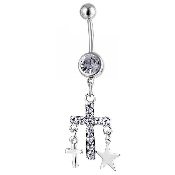 

d0065 belly navel button ring, Silver