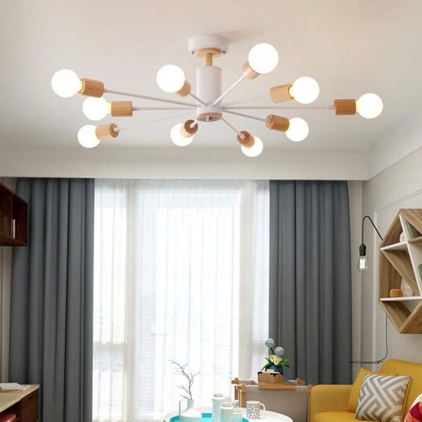 

nordic metal chandelier lighting modern white frame hanging ceiling lamp for living room foyer bedroom kitchen home decoration chandeliers