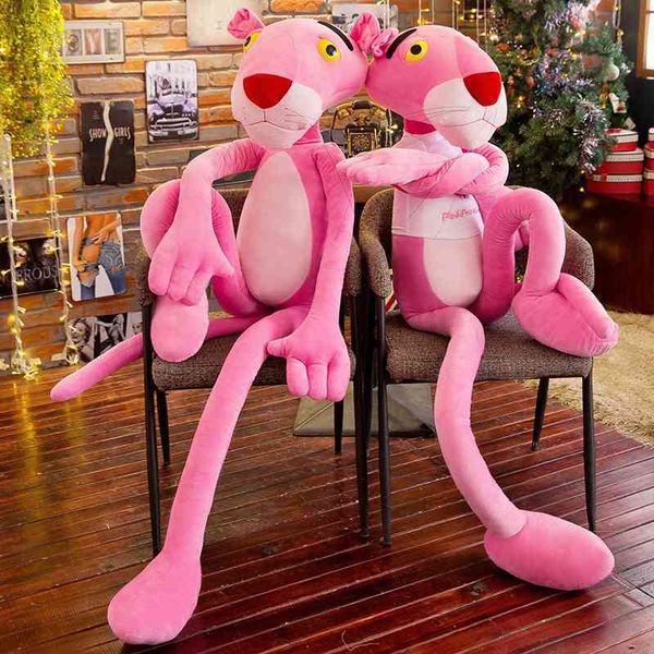 

pink leopard plush toy naughty leopard doll gift for girls