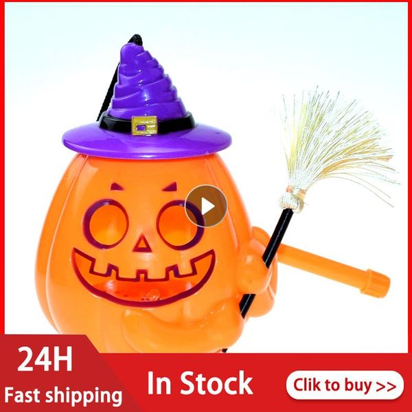 

party decoration 1pcs portable halloween led night lights music pumpkin lantern decorations for home outdoor scary glow supplies
