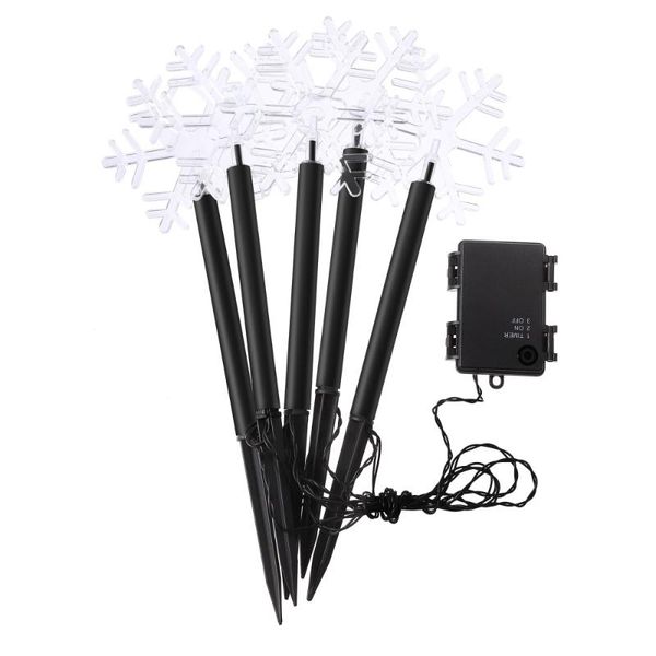

solar lamps osaladi decorative landscape light string warm white led outdoor snowflake lamp waterproof acrylic stake for garden