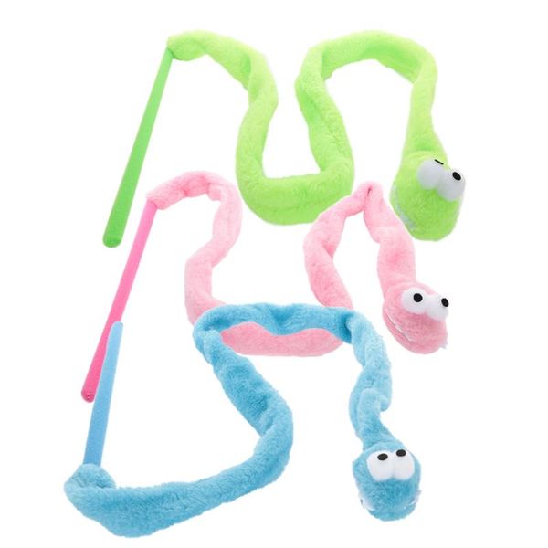 

cat toys cartoon snake stick sound plush interactive for products funny pet supplies