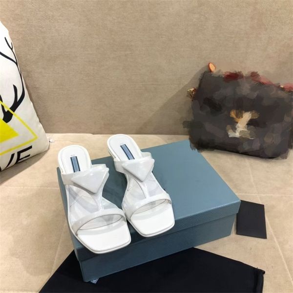 

p three corner label cat square women's 2021 summer one line open toe low sandals thin heel luxurysss designersss shoes yw, Black