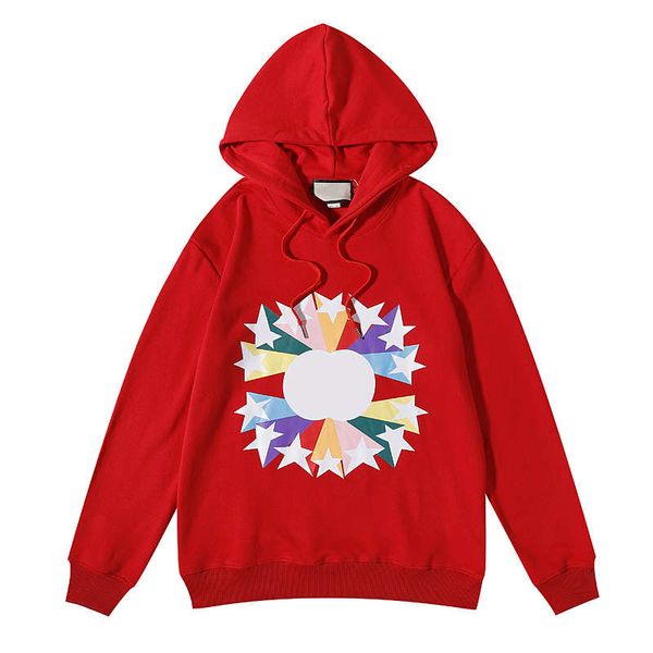 

luxurys men and women hoodies star letter printing long sleeves sweatshirts 3 styles size m-2xl, Black