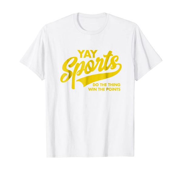 

yay sports do the thing win the points shirt swash (yellow), White;black