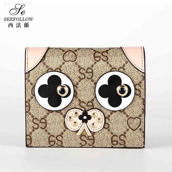 

wallet 2021 leather short women's multi card cowhide, Red;black