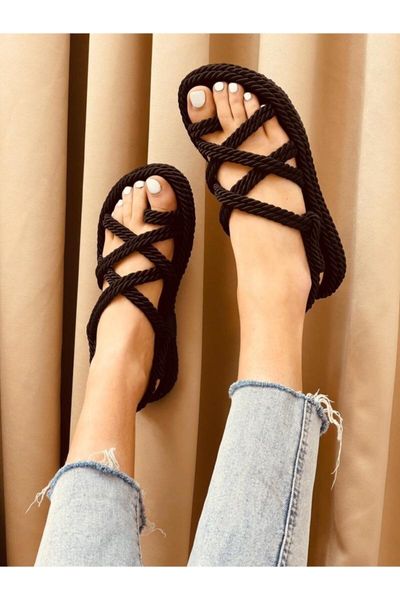

sandals black (sunny) thong mesh female
