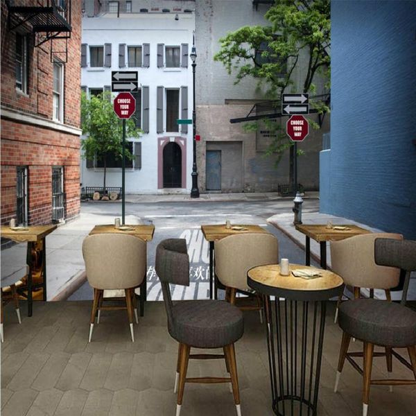 

wallpapers dropship custom mural street youth inspirational tea coffee shop lounge bar backdrop wall and deco wallpaper