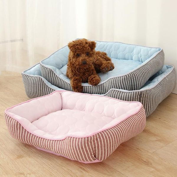 

kennels & pens quality cold silk kennel for small medium dogs washable pet sleeping ice bed pad soft cat house summer supplies s m l size