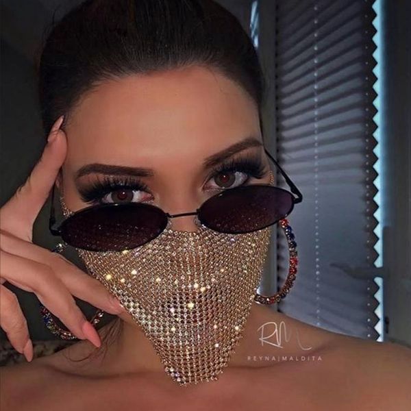 Party-Masken, trendiger Bling-Strass-Gesichtsmasken-Schmuck für Frauen, Gesichter, Körperschmuck, Nachtclub, dekorativer Schmuck, Party, festliche Maskerade mit DHL