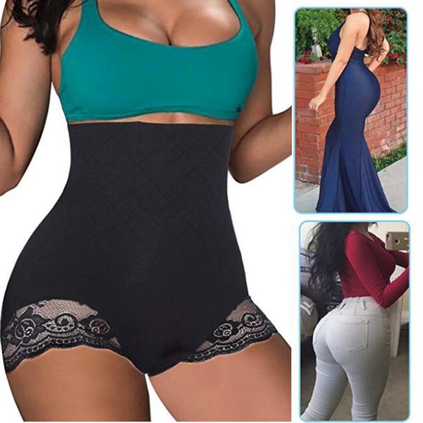 

waist trainer high waist panty women body modeling belt shaper tummy control pulling underwear butt lifter short lace lingerie